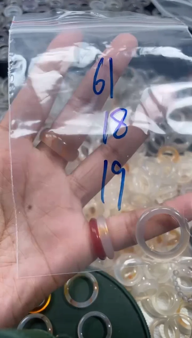 玛瑙/玉髓戒圈未镶嵌61