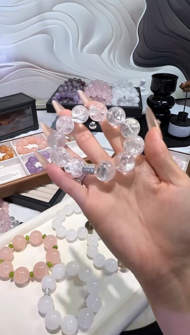 水晶手串未镶嵌【拍2单】白啊赛