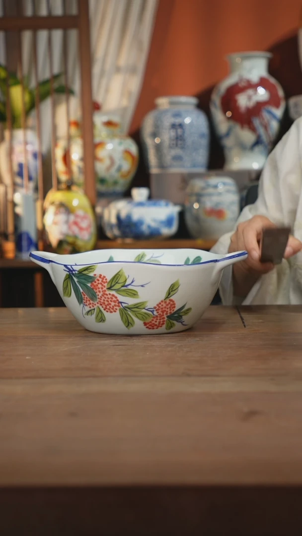 瓷片 景德镇设计师釉下手绘陶瓷餐具