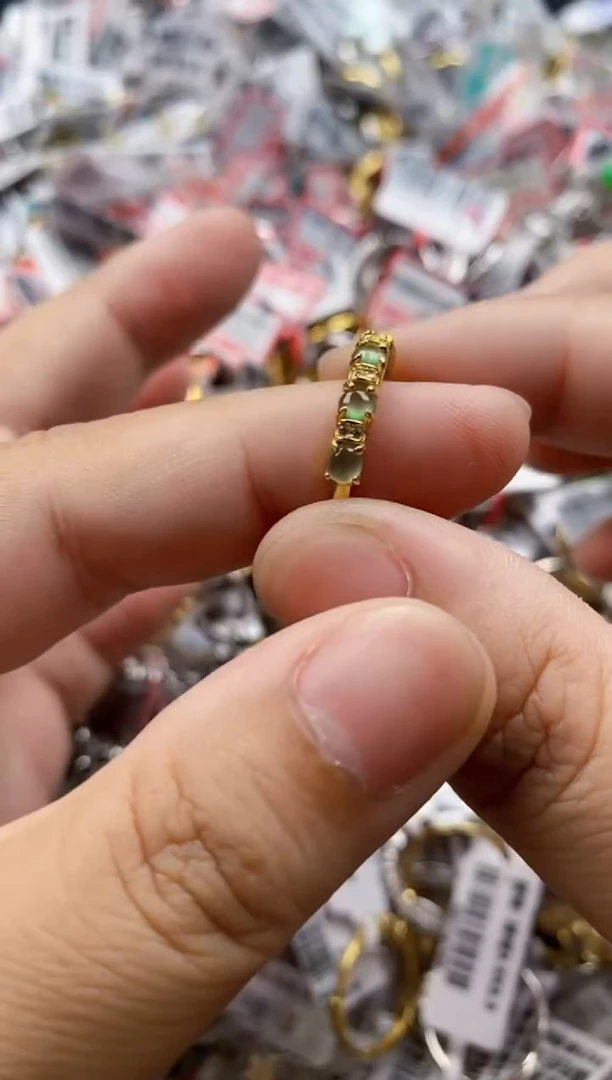 翡翠戒指银S925镶嵌2222      6+++