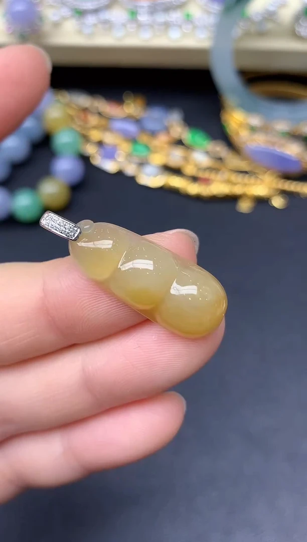 18K金镶嵌手串翡翠98-雪姐翡翠天天见