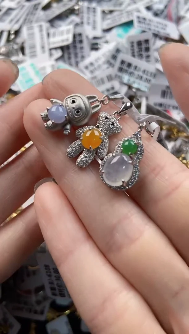 翡翠戒指银S925镶嵌111---------6