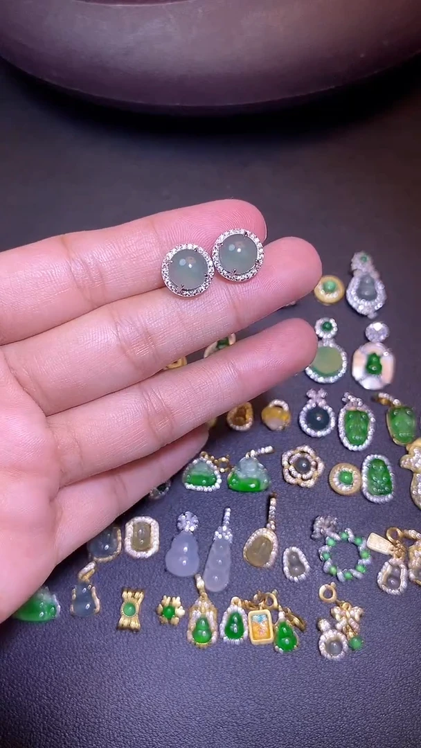 吊坠(不含链)银S925镶嵌翡翠1