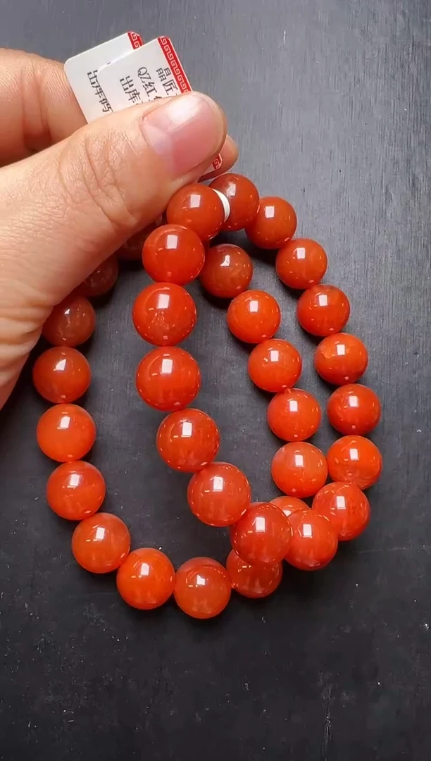 未镶嵌手串水晶红兔毛手串12m+ M38302 多样性发一