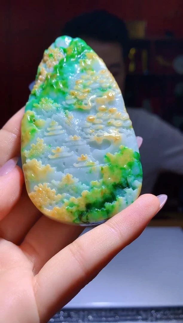 定制翡翠未镶嵌1088hm-毛货挂件26