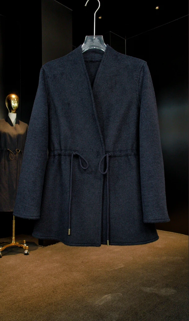 新款大码羊毛外套女士中长款加肥加大号200斤胖mm秋冬羊毛大衣