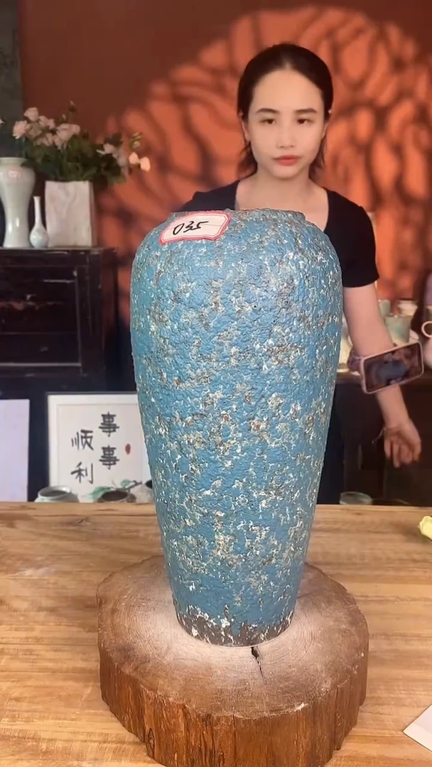 摆件景德镇高温陶瓷花器035（口径*高度）