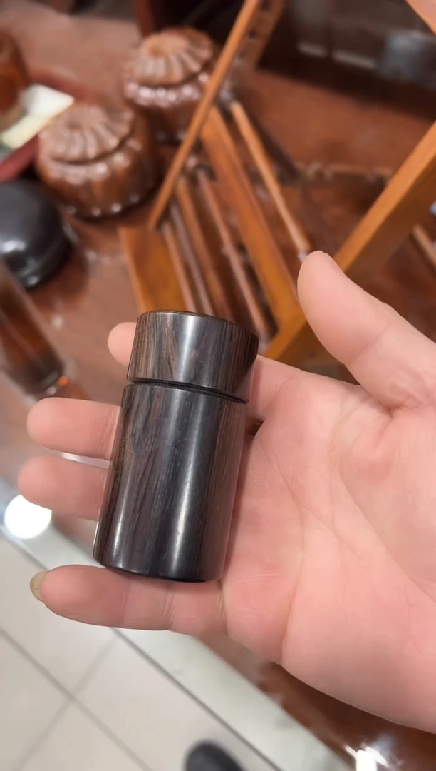 紫檀木大号牙签罐