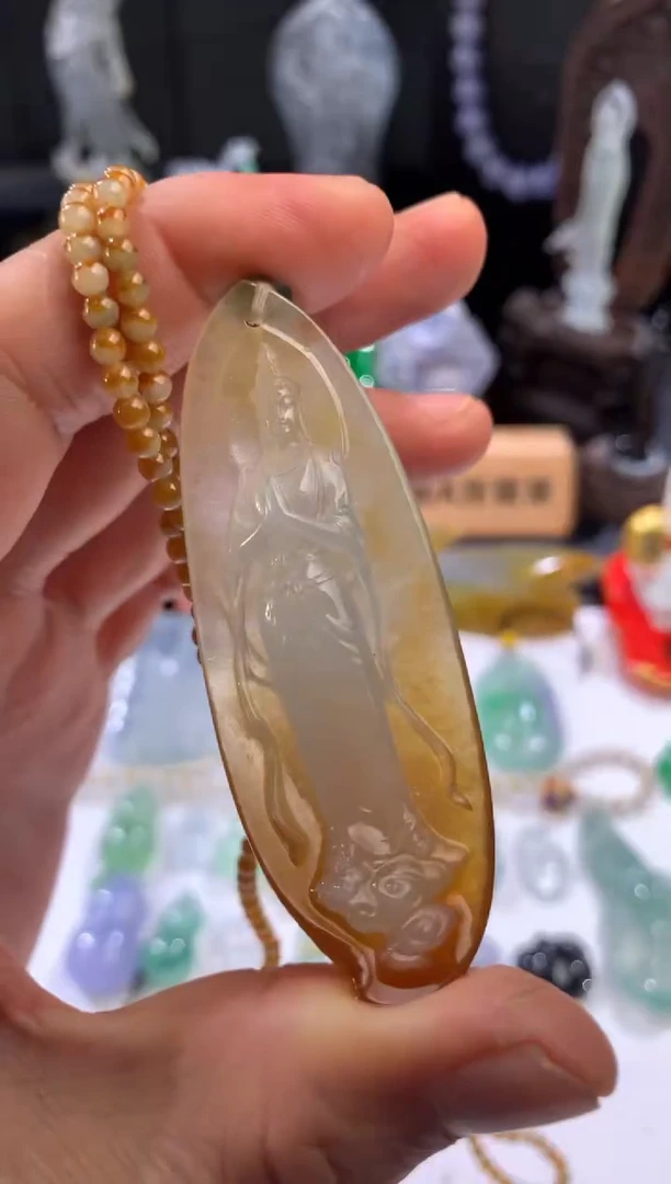 颈饰未镶嵌翡翠天然翡翠