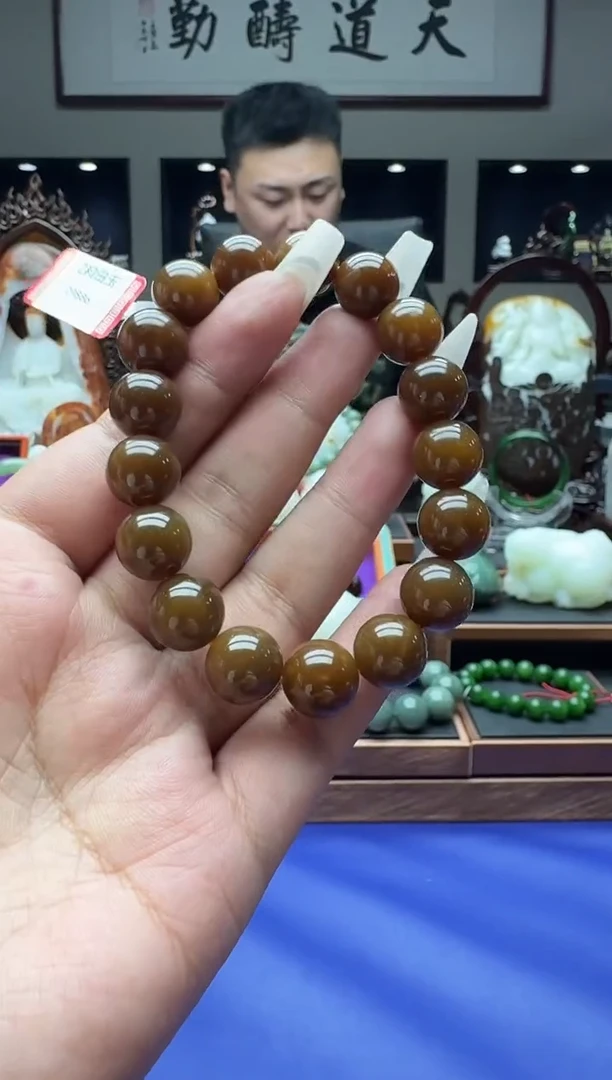 和田玉手串未镶嵌qmt12