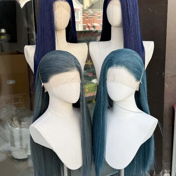 洛神罗小黑战记2师父无限cos手勾假发毛胚毛娘老君烟蓝黑手钩假毛