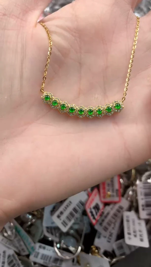 银S925镶嵌戒指翡翠3333----9