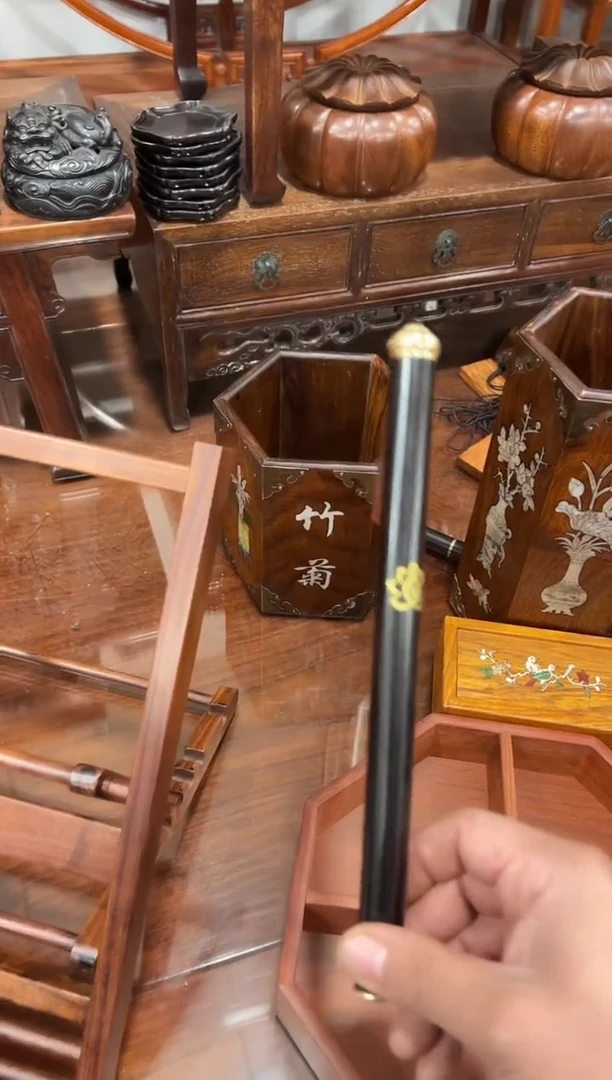 简**然紫檀木流苏香筒