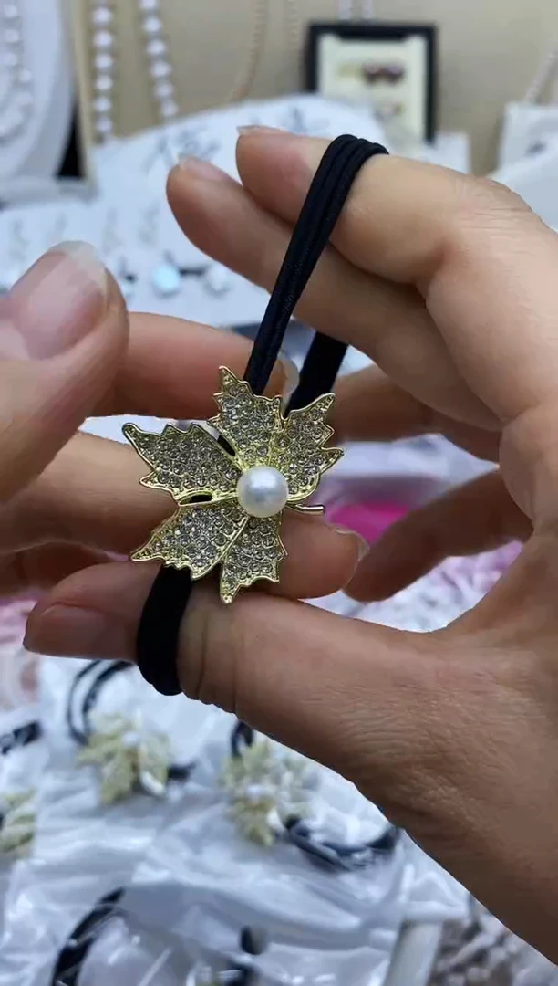 未镶嵌发饰淡水珍珠头绳多样性发其一