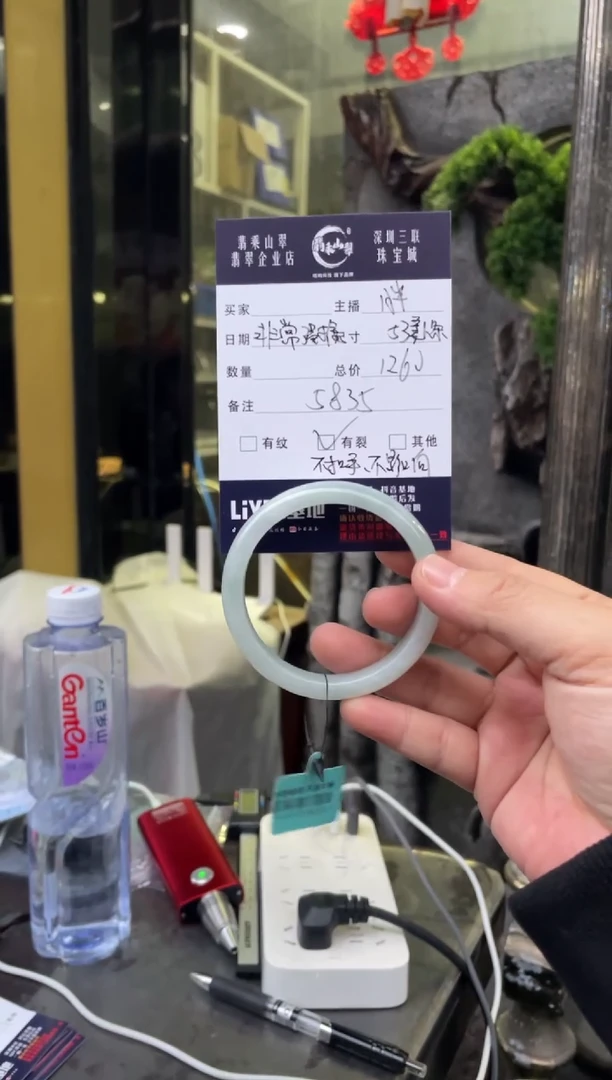 未镶嵌手镯翡翠W 53正圈 5835