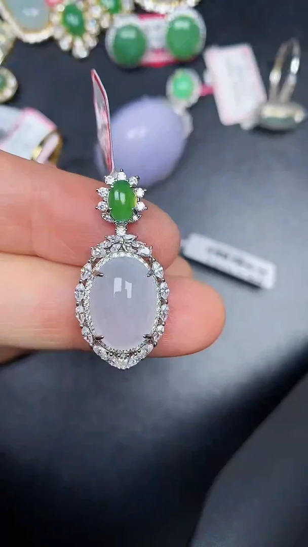 银S925镶嵌戒指翡翠1450