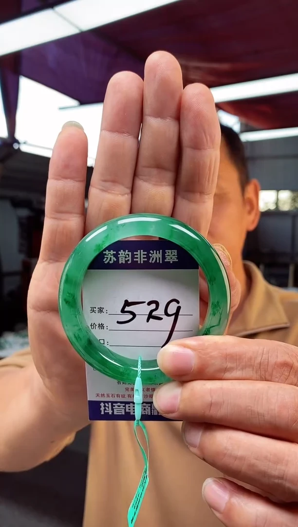 未镶嵌手镯石英质玉（非洲翠）58+