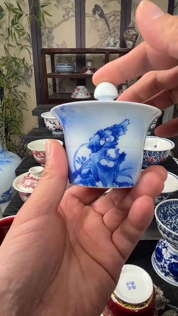瓷片景德镇毛仔柴窑杯