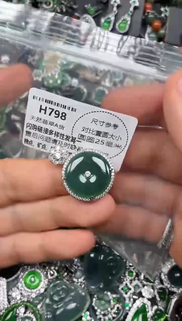 颈饰未镶嵌翡翠H798吊坠