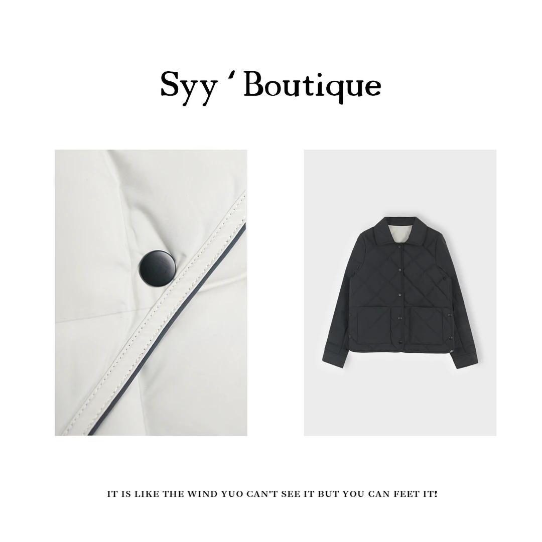 双面白鹅绒/Boutique/高定/设计款/简约/百搭/保暖翻领鹅绒服