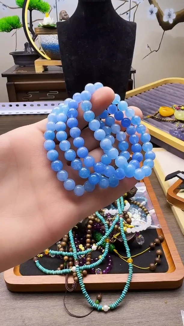 海蓝宝石手链未镶嵌QY15