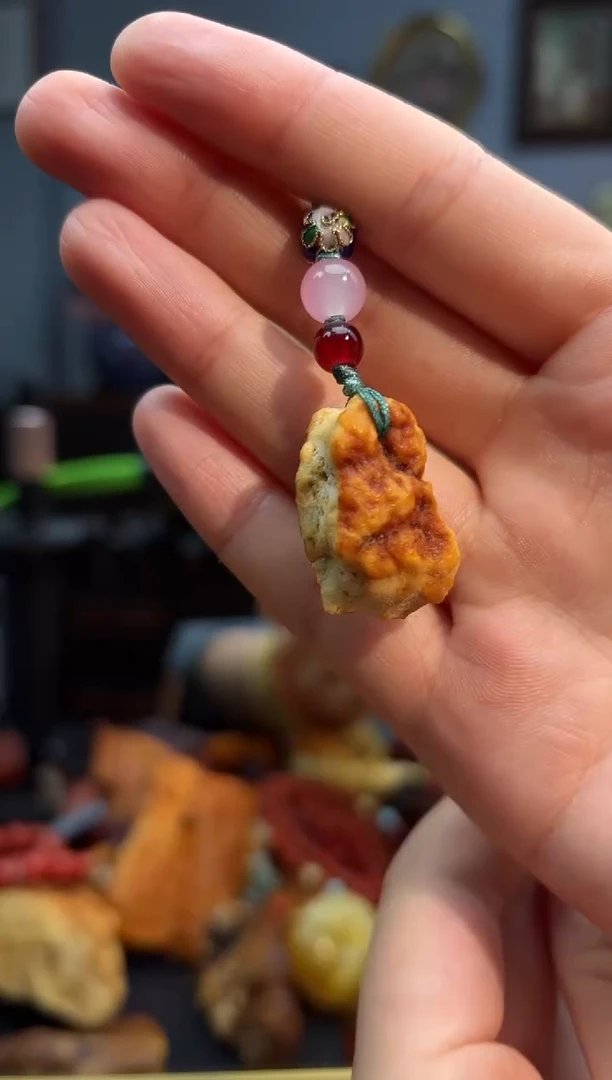 琥珀颈饰未镶嵌手机挂
