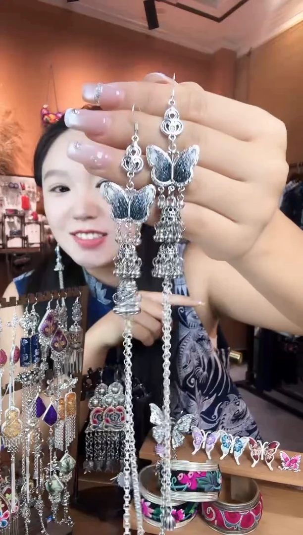刺绣纯手工民族风耳环