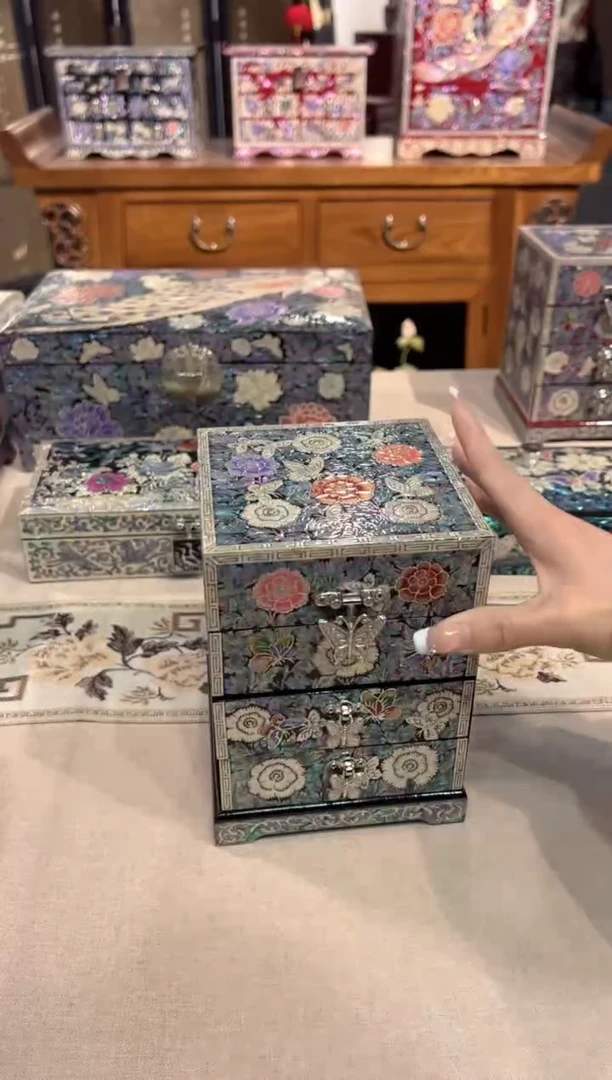 【闪购商品】白边黑底·弘贝雅螺钿漆器文化馆