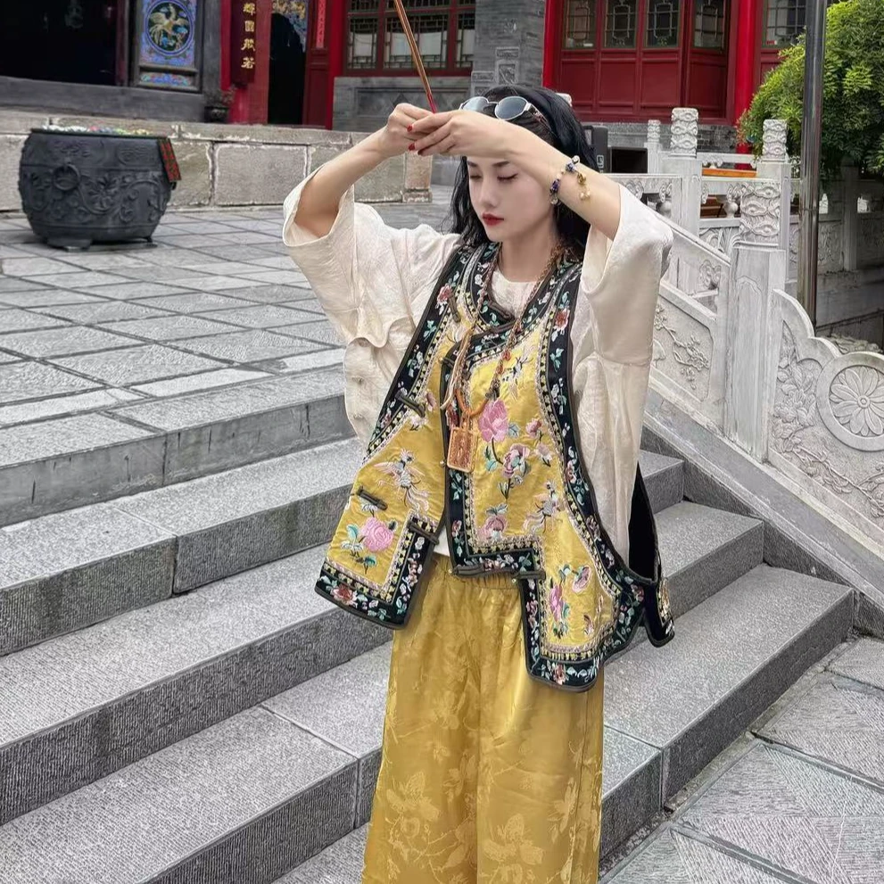 （知否.欢禧｝国风新中式显瘦百搭秋季重工刺绣中国风女装马甲
