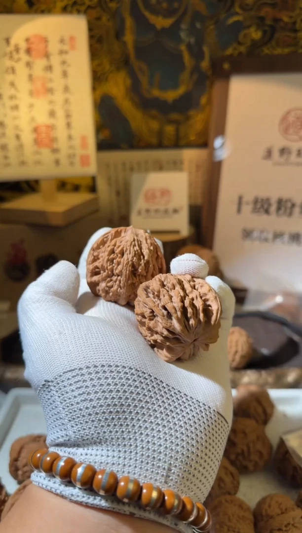 把件文玩核桃岚*銘45全品麦虎有反油