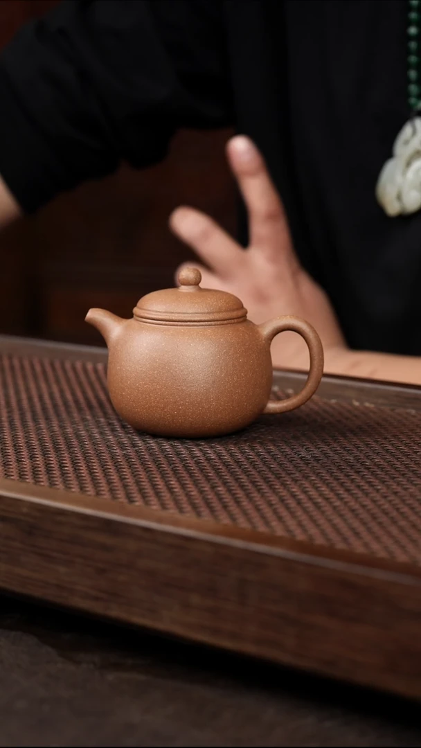 茶壶紫砂青降坡 小匏尊