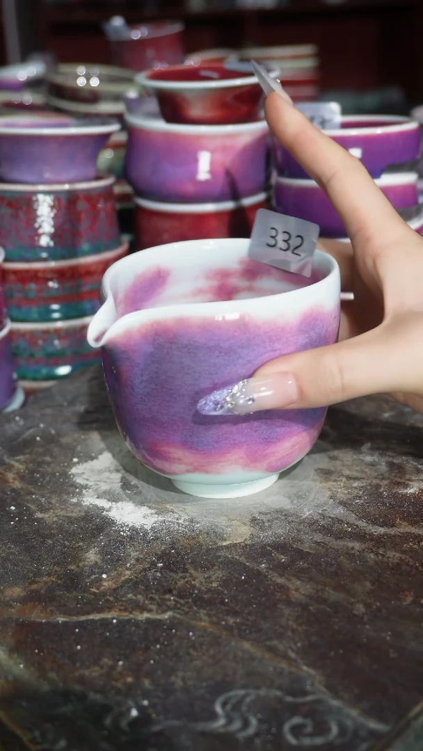 摆件陶精品窑变钧瓷茶器