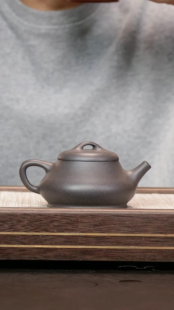 茶壶紫砂天青泥 柱瓢200cc 张玲玲