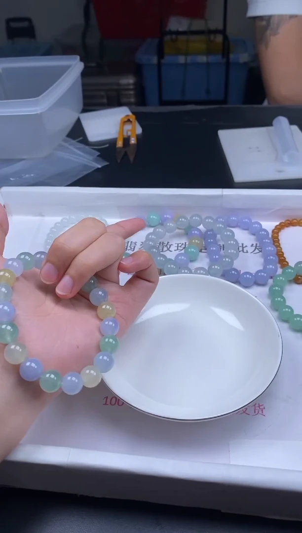 颈饰未镶嵌翡翠H***o贞城散珠批发DIY编制