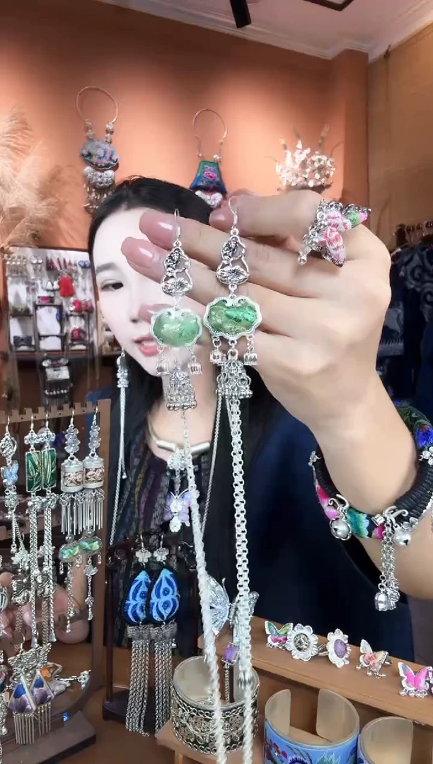 刺绣纯手工民族风耳环