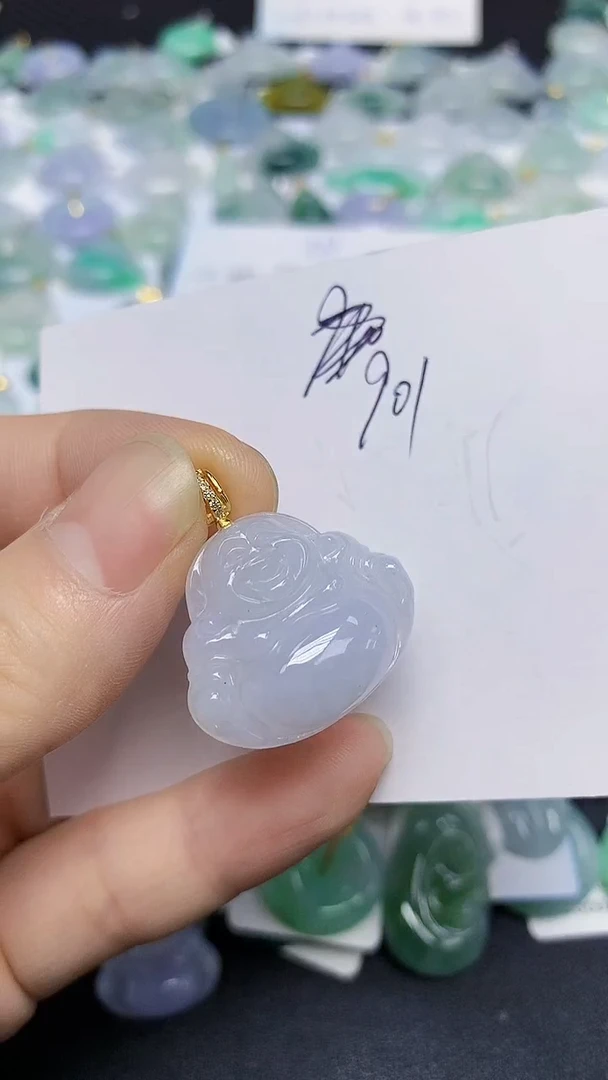 颈饰未镶嵌翡翠天然缅甸翡翠A货翡翠百元以上9元证书费自理