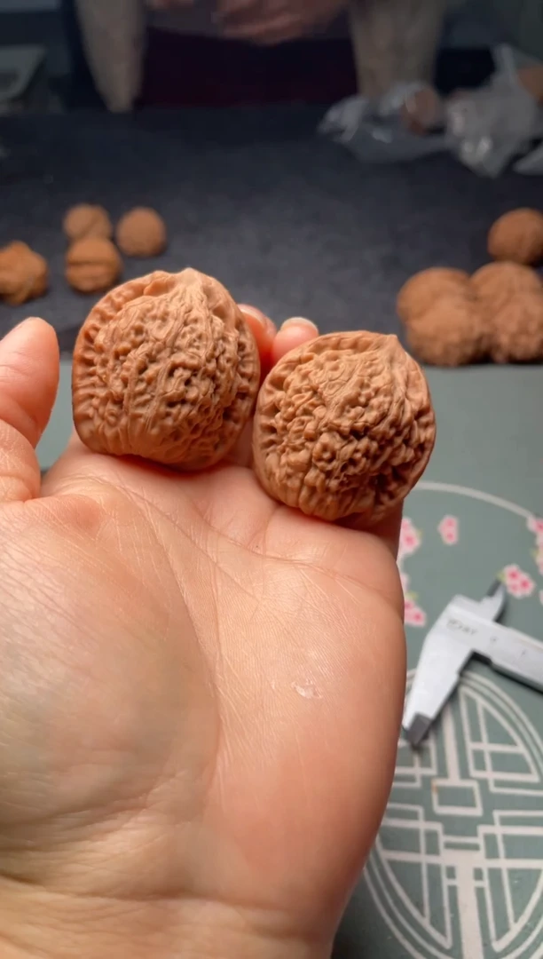 把件文玩核桃w46  莲花 38尺