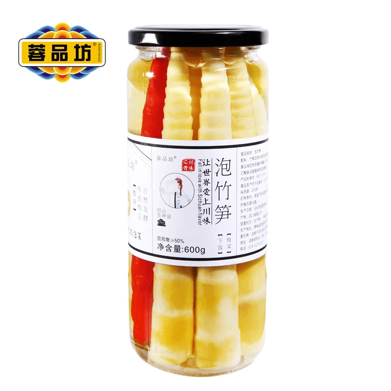 蓉品坊四川青神泡菜传统老坛泡嫩脆竹笋尖600克瓶装临期处理