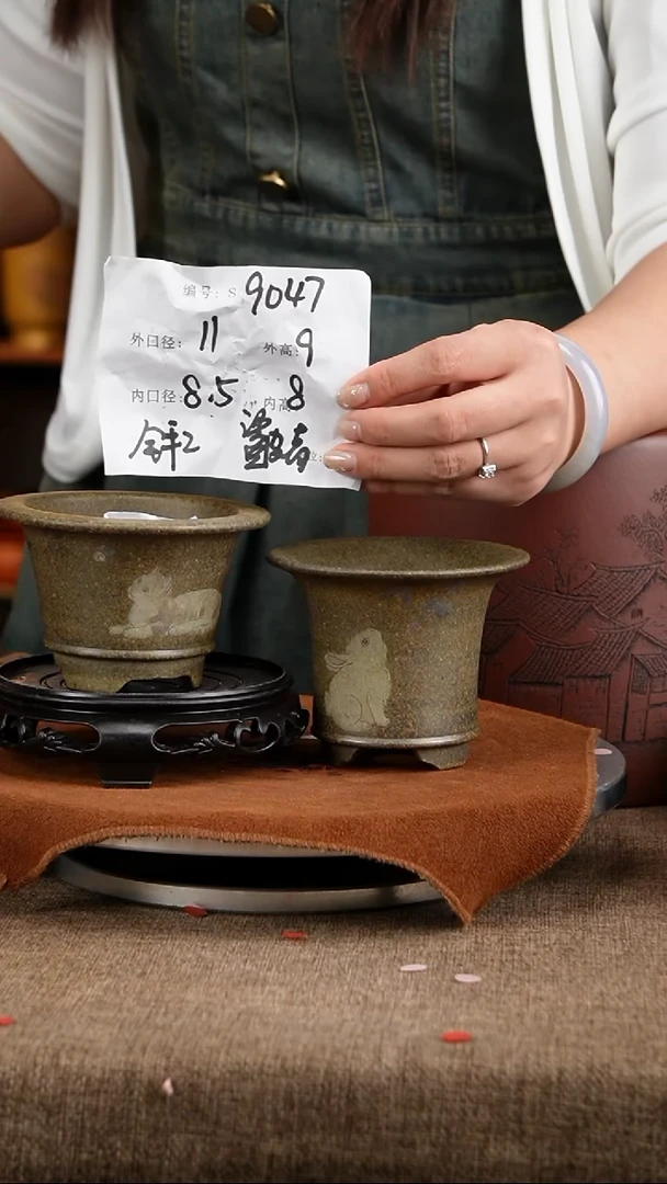 紫砂花盆花卉工艺9047+s
