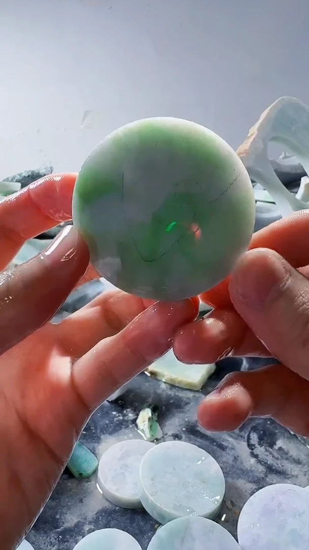 裸石翡翠缅甸翡翠A货文5039