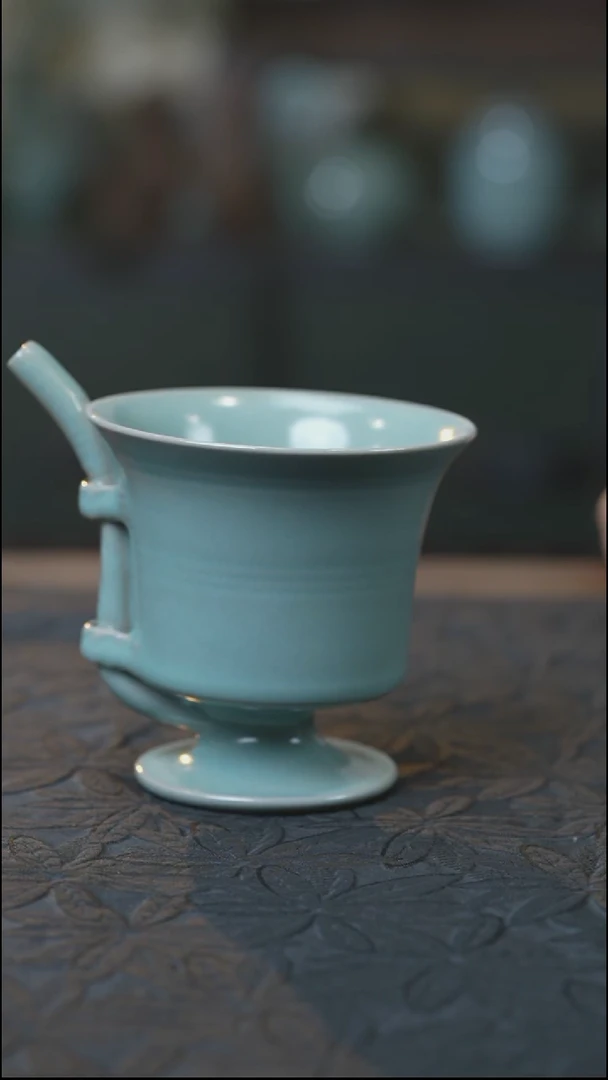 （预售）汝瓷 （拾汝）（天青）吸管杯