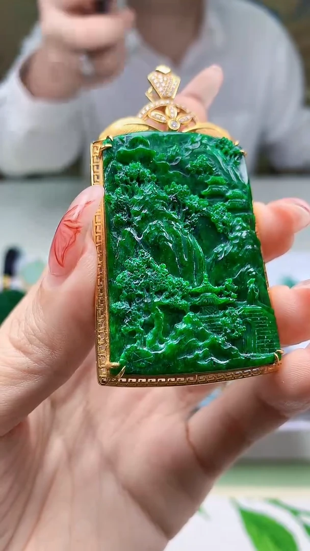 【闪购商品】定制翡翠未镶嵌5028ty-毛货挂件171