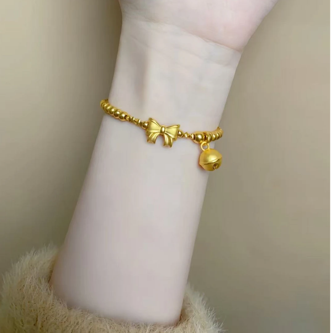 黄金 足金999 3D工艺 蝴蝶结手串  金重7.21克 黄金按克卖