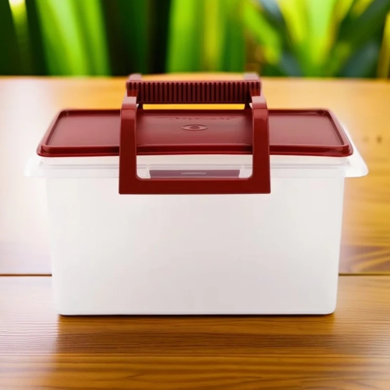 特百惠5KG红盖手提方桶