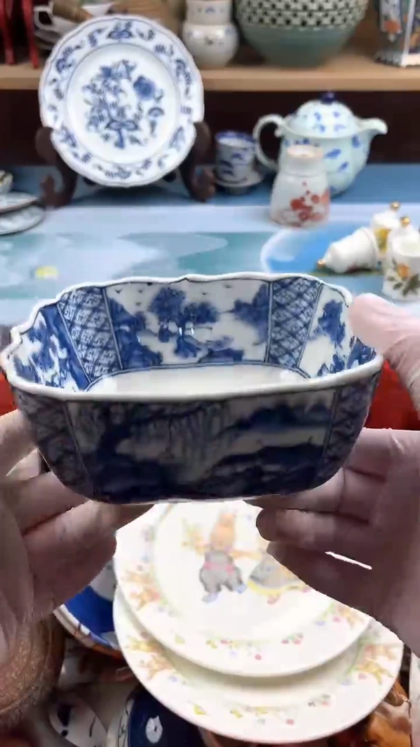 瓷片英歌瓷器满19.9包邮