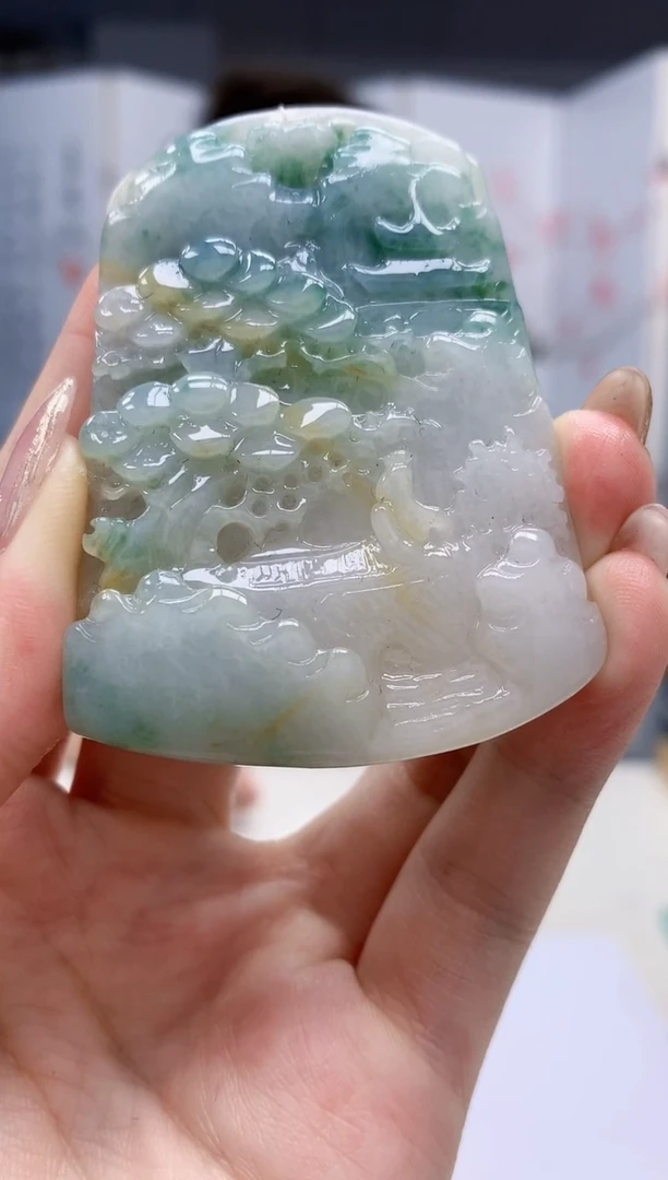 【闪购商品】定制翡翠未镶嵌1502jw-毛货挂件61