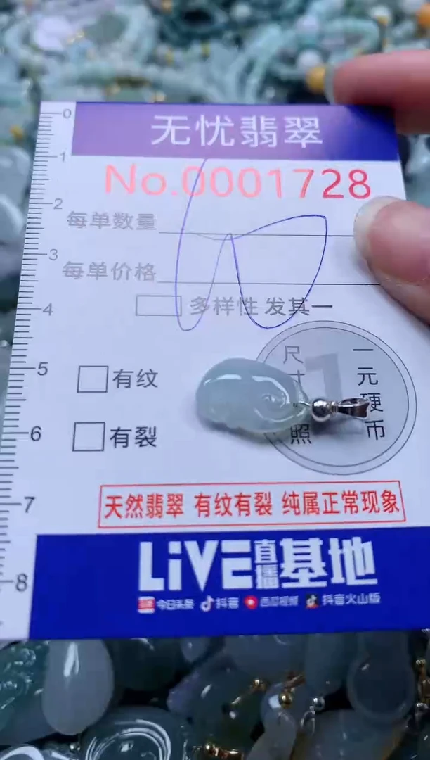 翡翠未镶嵌吊坠(不含链)1728