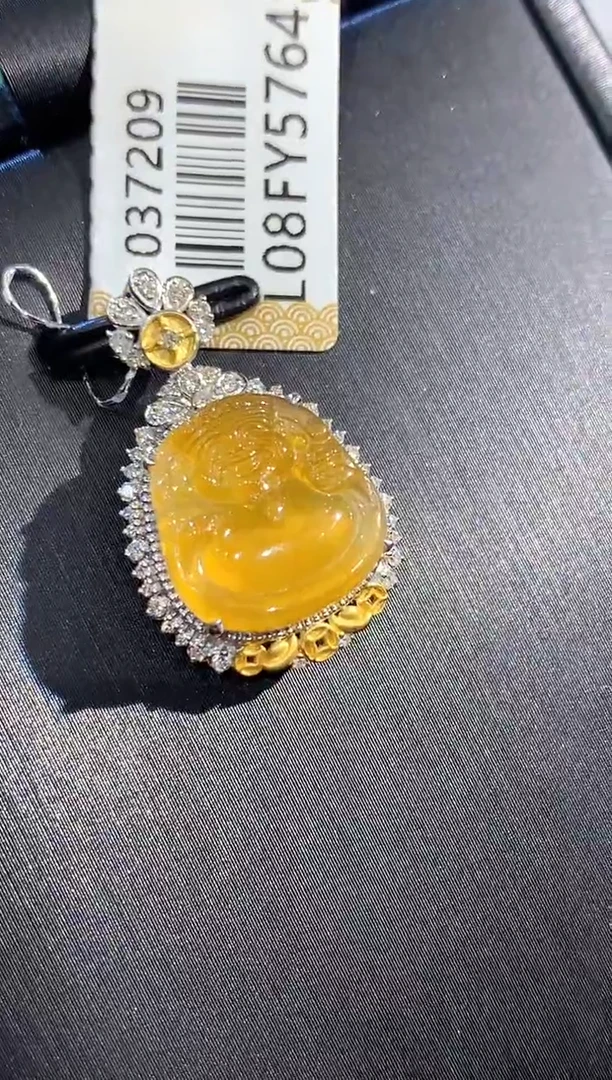 吊坠(不含链)18K金镶嵌翡翠CY037209多样性发其一