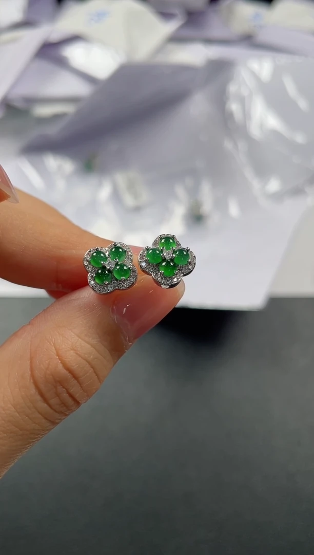 翡翠未镶嵌耳饰27（多样性发一件）