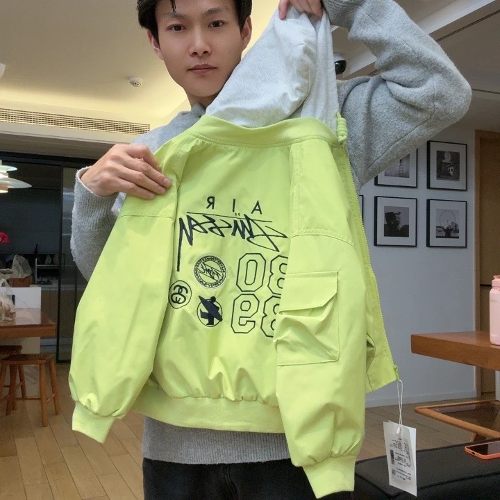 男童春季炸街拼接运动工装外套2025新款儿童男孩春秋痞帅防风夹克